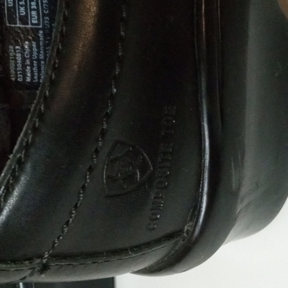 Ariat Leather Slip on Shoes US 8C, Black, Slip resistant, non marking. pre-owned - Picture 5 of 11
